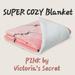 Pink Victoria's Secret Bedding | Nwt Pink By Victoria's Secret Cozy Plush Logo Blanket | Color: Pink/White | Size: 60 X 50