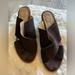 Anthropologie Shoes | Anthropologie Leather Sandals Size 9 Rounded 3’block Heel In Gently Used Cond | Color: Brown | Size: 9