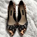 Nine West Shoes | Beautiful, Black And Tan Leopard Print Shoes | Color: Black/Brown | Size: 7