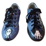 Converse Shoes | Converse Shoes Wednesday Addams Custom Made Handpainted Unisex Youth Size Us 2 | Color: Black/Purple | Size: 2bb