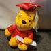 Disney Toys | Disney Pooh Bear Graduation Stuffed Animal | Color: Gold/Red | Size: Osb