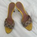 Gucci Shoes | Gucci Sandals Women's Shoes Sandals High Heel Yellow Size 5.5 | Color: Yellow | Size: 5.5