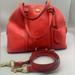 Coach Bags | Coach | Peyton Leather Cora Domed Satchel Persimmon Red Gold | Color: Red | Size: Os