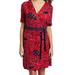 Lilly Pulitzer Dresses | Lilly Pulitzer Adalie Wrap Dress Size S Red Blue White Short Sleeve Tie Waist | Color: Red | Size: S