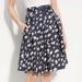 Kate Spade Skirts | Kate Spade Lilith Pleated Silk A Line Skirt Size 00 | Color: Blue/White | Size: 00