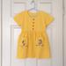 Disney Dresses | Cotton Spandex Yellow Short Sleeve Dress W/Painted Mickey And Minnie On Pockets. | Color: Yellow | Size: 5g