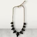 J. Crew Jewelry | Euc J. Crew Gold Tone Chain Black Resin Multi Shapes Statement Collar Necklace | Color: Black/Gold | Size: 17" Inch With 2" Extender