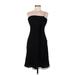 Laundry by Shelli Segal Cocktail Dress - Midi: Black Solid Dresses - Women's Size 6