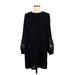 H&M Casual Dress - Sweater Dress: Black Stars Dresses - Women's Size 6