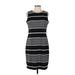 Calvin Klein Casual Dress - Sheath Crew Neck Sleeveless: Black Print Dresses - Women's Size 12