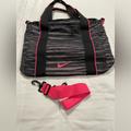 Nike Bags | Hot Pink Gray Nylon Weekender Gym Bag | Color: Gray/Pink | Size: Os