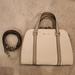 Kate Spade Bags | Kate Spade Saffiano Leather 2 Way Hand/Crossbody 2 Tone Bag | Color: Cream/Gray | Size: Approx 12 X 9 X 4 Inches