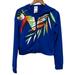 Adidas Tops | Adidas X Farm Rio Toucan Shirt Blue Full Zip Xs | Color: Blue/Pink | Size: Xs