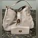 Coach Bags | Authentic Coach Bag With Matching Wallet | Color: Gray/Tan | Size: Os