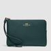 Coach Bags | Coach Wristlet Hunter Green Gold Accent | Color: Gold/Green | Size: Os