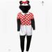Disney Other | Disney Minnie Mouse Full Zip Adult Small Costume Onsie | Color: Black/Red | Size: Adult Small