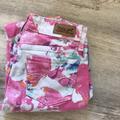 Levi's Jeans | Levi’s Floral Leggings Jeans Size 28 So Cute Pink, White | Color: Pink/White | Size: 28