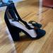 Urban Outfitters Shoes | Ankle Strap Chunky Black High Heel Sandals Size 6 | Color: Black | Size: 6