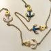 Lilly Pulitzer Jewelry | Lilly Pulitzer Nautical Anchor Necklace | Color: Blue/Gold | Size: Os