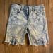 American Eagle Outfitters Shorts | Aeo Distressed Printed Denim Short | Color: Blue/White | Size: 4