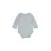 Baby Gap Long Sleeve Onesie: Gray Marled Bottoms - Size 0-3 Month