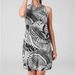 Athleta Dresses | Athleta Santorini High Neck Zuma Printed Dress S | Color: Black/White | Size: S