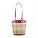 Burberry Bags | Auth Burberry Haymarket Check Coated Canvas Shoulder Bag | Color: Cream/Red | Size: Os