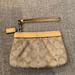 Coach Bags | Coach Yellow Patent Leather & Canvas Signature C Clutch Wristlet | Color: Tan/Yellow | Size: Os