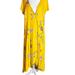 Free People Dresses | Free People|Women|High-Low Dress|Size Large Yellow Purple|Floral|Cap Sleeves | Color: Purple/Yellow | Size: L