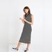 Madewell Dresses | New Madewell Ribbed Mockneck Midi Dress In Striped | Color: Black/White | Size: Xs