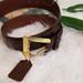 Coach Accessories | Coach Leather Belt #8511 Solid Brass Buckle Nwt | Color: Brown/Gold | Size: Small 33.5" Long