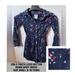 Levi's Dresses | Girls Youth Levis Button Down Navy Blue Floral Shirt Dress Size Small 8-10 Yrs | Color: Blue | Size: 8g