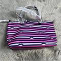 Kate Spade Bags | Kate Spade New York Pink Multi Stripe Patrice Lip Print Satchel Purse | Color: Blue/Pink | Size: Os