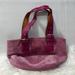 Coach Bags | Coach 9522 Pink Suede Shoulder Bag With Dark Pink Leather Straps | Color: Pink/Silver | Size: Os