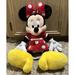 Disney Toys | Disney Parks Plush Minnie Mouse Stuffed Animal Red White Black Polka Dots 15" | Color: Black/Red | Size: Medium (14-24 In)