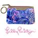 Lilly Pulitzer Accessories | Lilly Pulitzer Id Case Keychain Wallet With Zip Close, Cute Durable Card Holder | Color: Blue/Pink | Size: Os