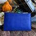 Coach Accessories | Authentic Coach Calf Leather Zip Card Case | Color: Blue/Silver | Size: 5" (L) X 3.25" (H)