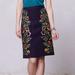 Anthropologie Skirts | Euc Moulinette Soeurs Clematis Embroidered Pencil Skirt | Color: Blue/Green | Size: 6