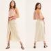 Free People Skirts | Free People “Wrapped Around You” True Wrap Midi Skirt (Large) | Color: Cream/Red | Size: L