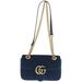 Gucci Bags | Gucci Gg Marmont Velvet Quilted Chain Shoulder Bag Blue | Color: Blue | Size: Os