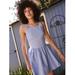 Free People Dresses | Free People Free-Est Va Va Volume Mini Dress Jacquard Criss-Cross Xl New | Color: Blue | Size: Xl