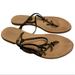 J. Crew Shoes | J. Crew Leather Nautical Anchor Slingback Thong Strap Sandals Women's Size 7 | Color: Black/Tan | Size: 7