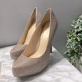 Jessica Simpson Shoes | Jessica Simpson Woven Light Gold Pump High Heels | Color: Gold | Size: 9