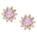 Kate Spade Jewelry | Kate Spade Pink Sunny Halo Crystal Gold Earrings | Color: Gold/Pink | Size: Os