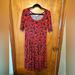 Lularoe Dresses | Lularoe Nicole Dress | Color: Orange/Red | Size: L