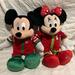 Disney Toys | Disney Store Exclusive Original Mickey & Minnie Mouse Holiday Plush 2011. | Color: Green/Red | Size: 17”