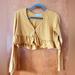 Urban Outfitters Tops | Cutie Cropped Yellow Long Sleeve Top | Color: Gold/Yellow | Size: S