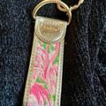 Lilly Pulitzer Accessories | (Nwt) Lilly Pulitzer Key Chain With Strap And Gold Metal Ring | Color: Pink | Size: Os