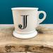 Anthropologie Dining | Anthropologie Art Deco Monogram Coffee Mug Letter J Minimal Classic Holiday | Color: Black/White | Size: Os