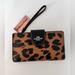 Coach Bags | Coach Tech Wallet With Leopard Print And Signature Canvas Interior | Color: Black/Brown | Size: Os